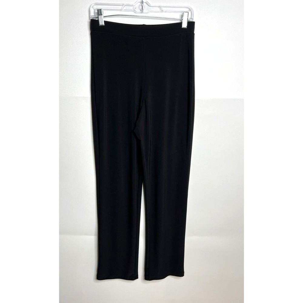 Sympli Pants Womens 4 Black Elastic Waist Pull On Stretch High Rise Jersey Knit